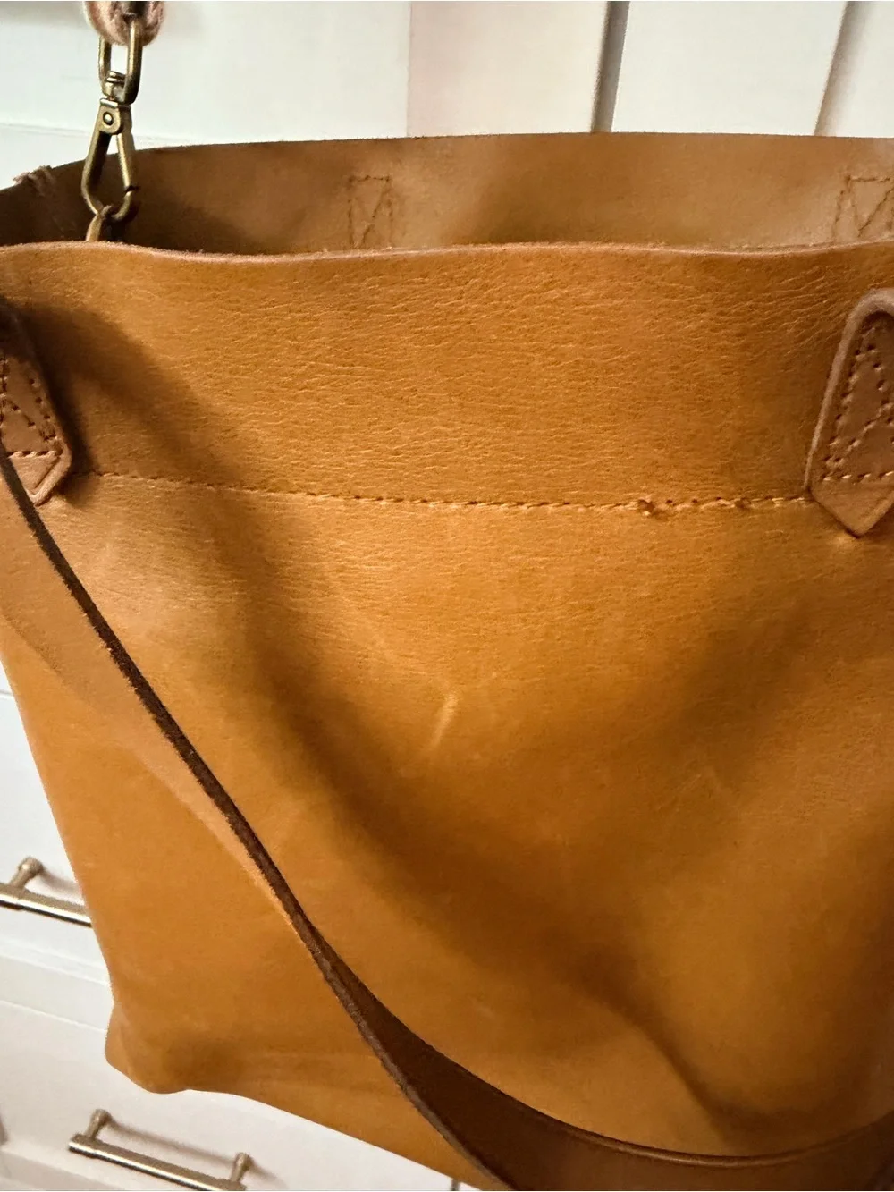 Madewell medium Tote in mustard Leather
